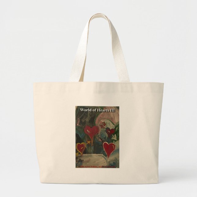 World of hearts III Large Tote Bag (Front)