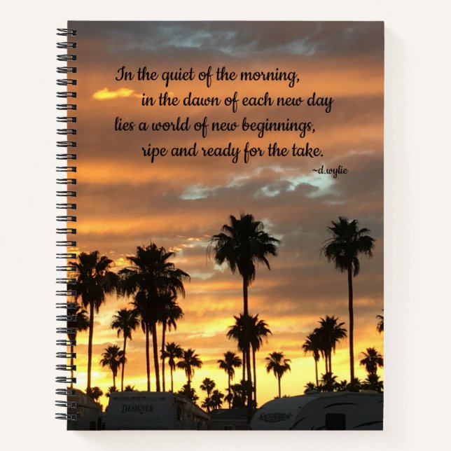 World of New Beginnings Inspirational Notebook (Front)