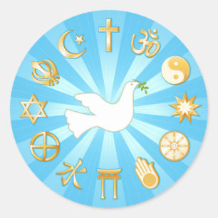 World of Peace Classic Round Sticker
