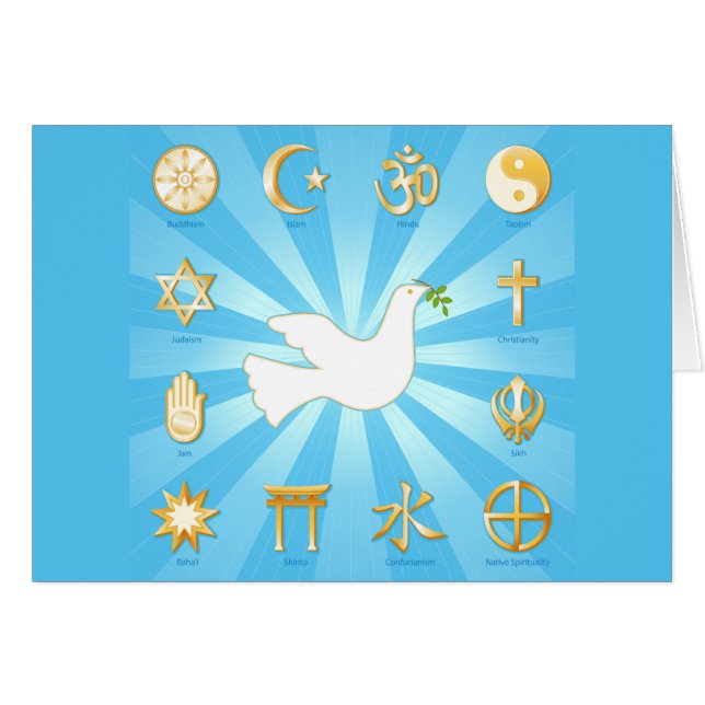World of Peace Greeting Card (Front Horizontal)