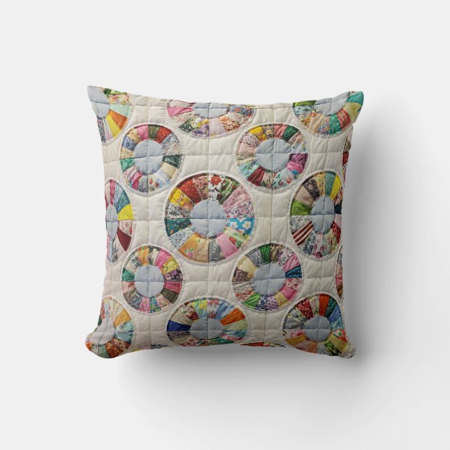 World of quilting One Throw Pillow (Front)