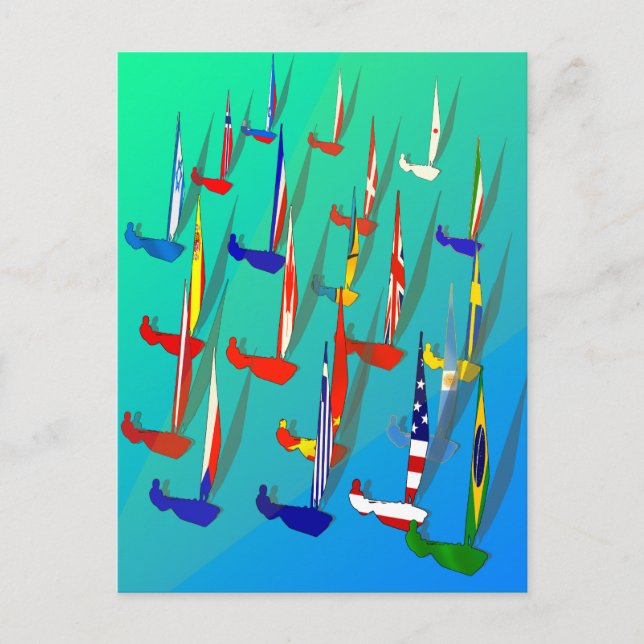 World of Sailing Regatta Postcards for sailors (Front)