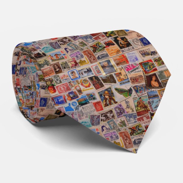 World of stamps - Men's Tie (Rolled)