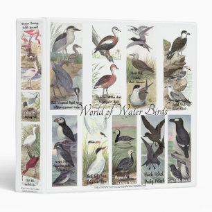 "World of Water Birds" 3 Ring Binder