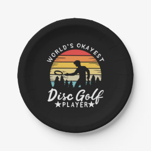 World Okayest Disc Golf Player Paper Plates