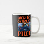 World Okayest Pilot Funny Woman Airplane  Coffee Mug