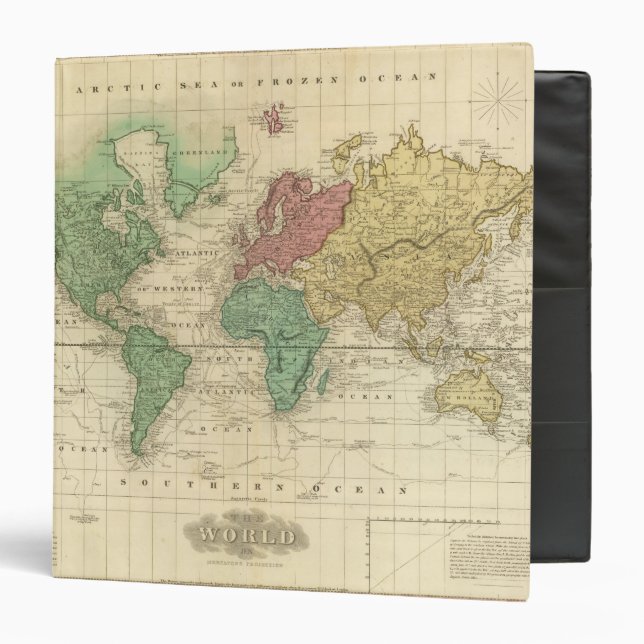 World on Mercators Projection Binder (Front/Inside)