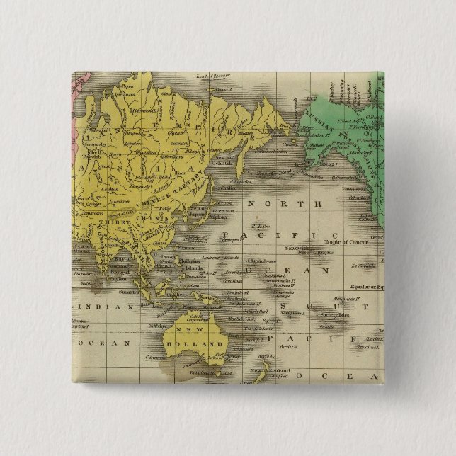 World On Mercator's Projection Button (Front)