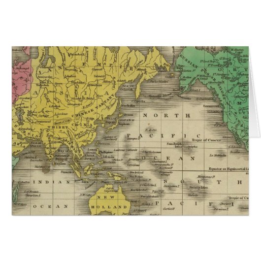World On Mercator's Projection Cards (Front Horizontal)