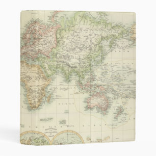World On Mercator's Projection Mini Binder