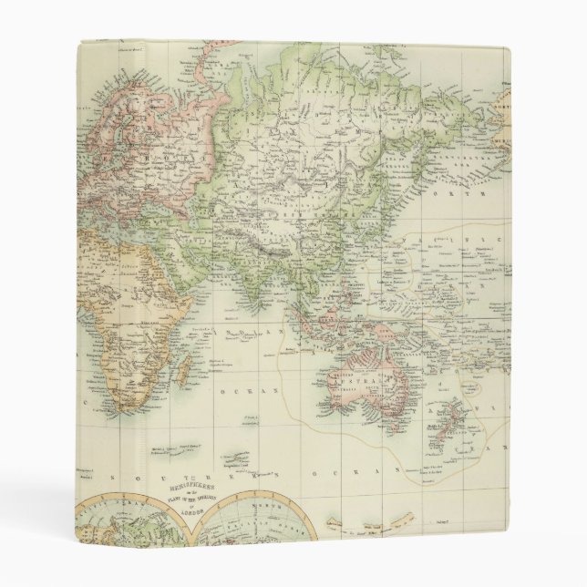 World On Mercator's Projection Mini Binder (Front/Spine)