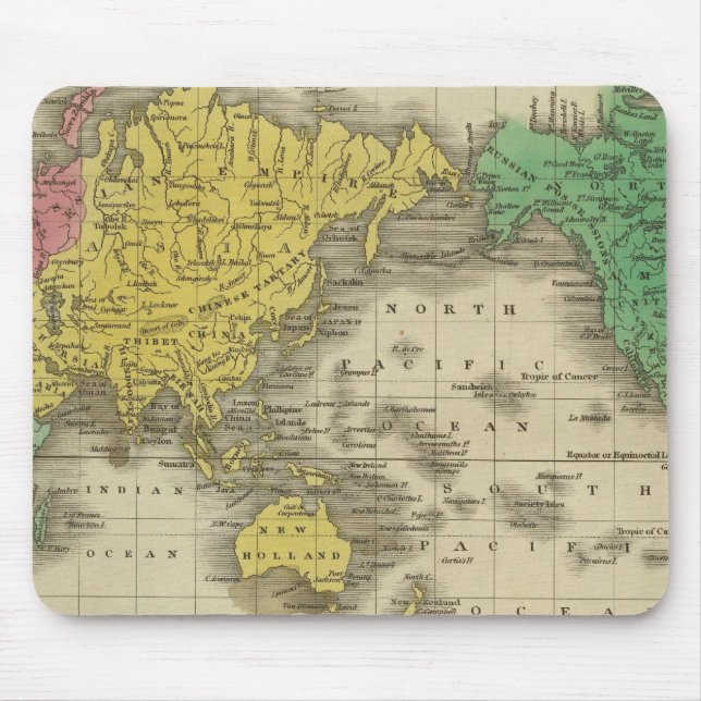 World On Mercator's Projection Mouse Pad (Front)