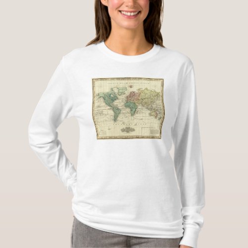 World on Mercators Projection T_Shirt