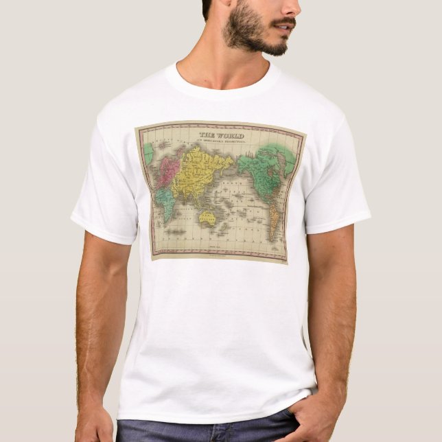 World On Mercator's Projection T-Shirt (Front)