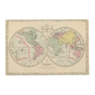 World on the Globular Projection Placemat