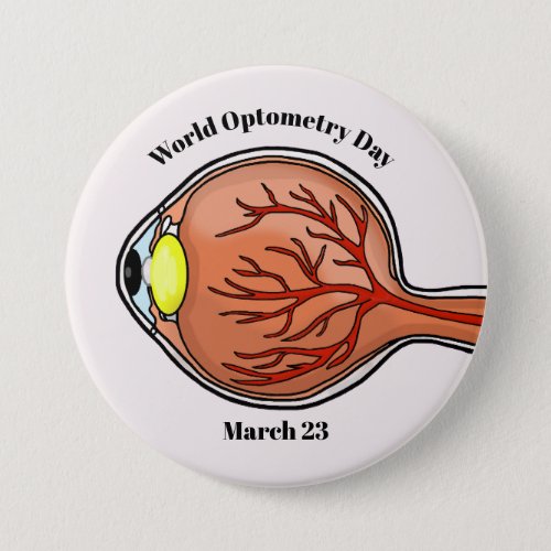 World Optometry Day Button with Eyeball