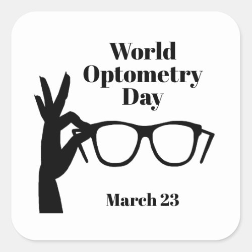 World Optometry Day Sticker with Glasses 