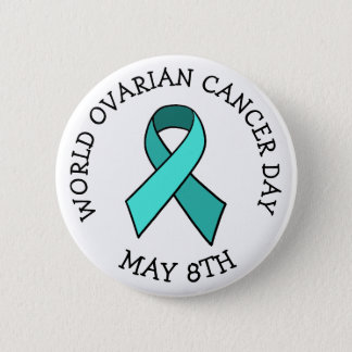 World Ovarian Cancer Day May 8th Holiday Button