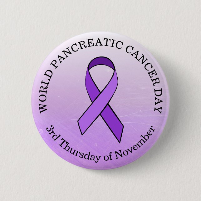 World Pancreatic Cancer Day November Button (Front)