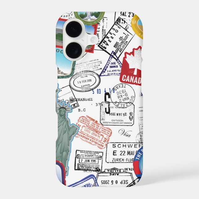World Passport Pattern Iphone Case (Back)