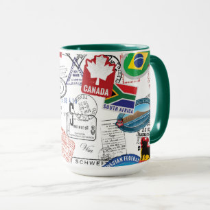 World Passport Pattern Mug