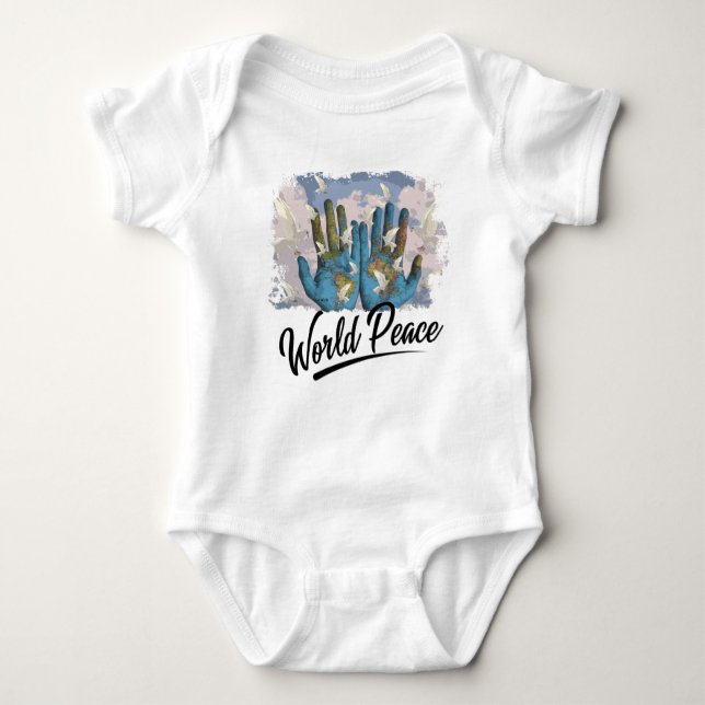 World Peace    Baby Bodysuit (Front)