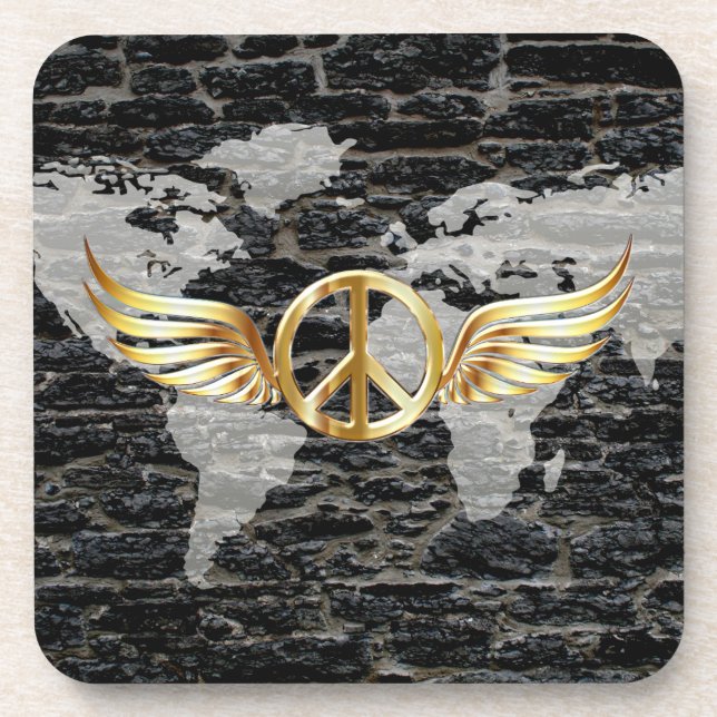 World peace beverage coaster (Front)