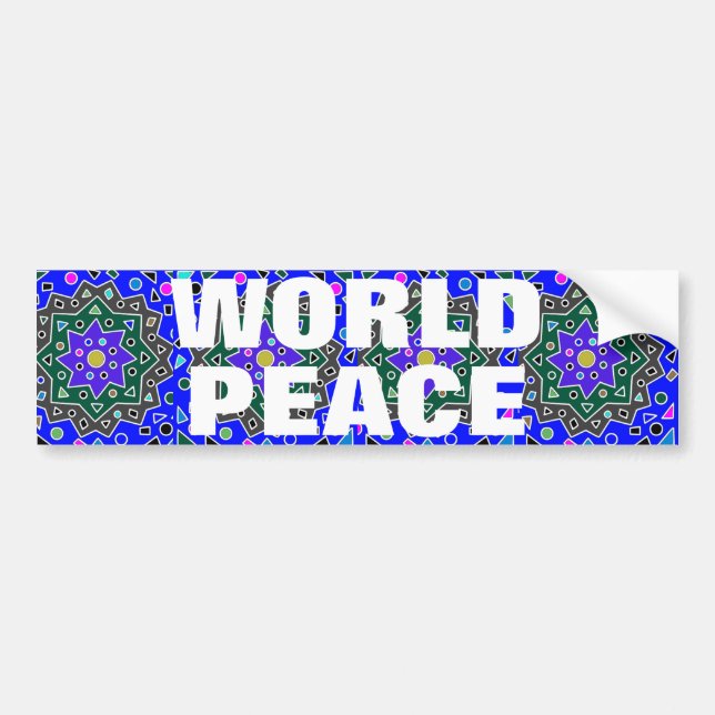 WORLD PEACE BUMPER STICKER (Front)
