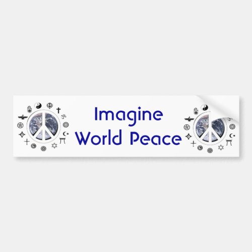 World Peace Bumper Sticker