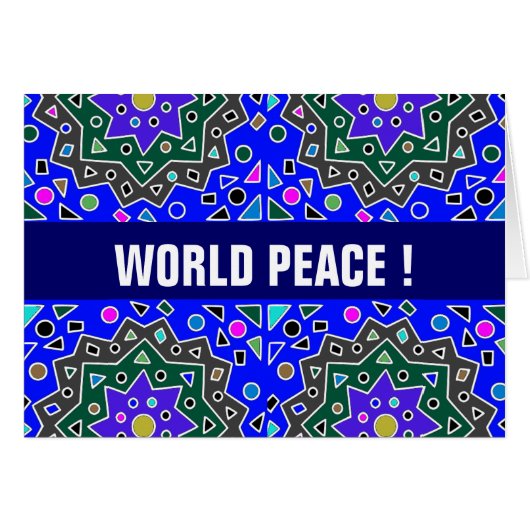 WORLD PEACE ! CARDS (Front Horizontal)
