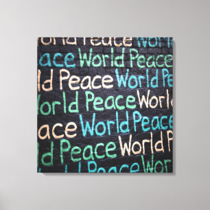 World Peace Colorful Love Peaceful Canvas Print
