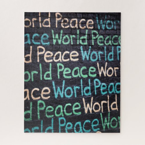 World Peace Colorful Love Peaceful Jigsaw Puzzle