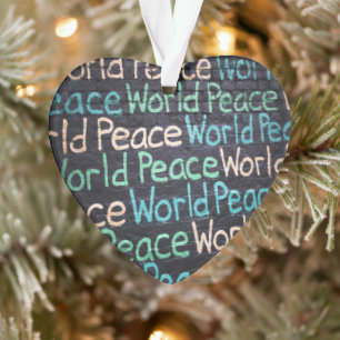 World Peace Colorful Love Peaceful Ornament