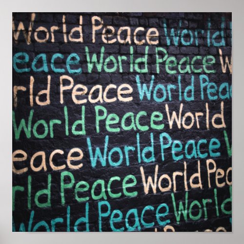 World Peace Colorful Love Peaceful Poster