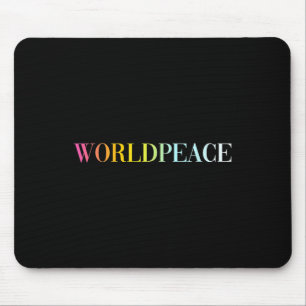 World Peace (colorful Text) Mouse Pad