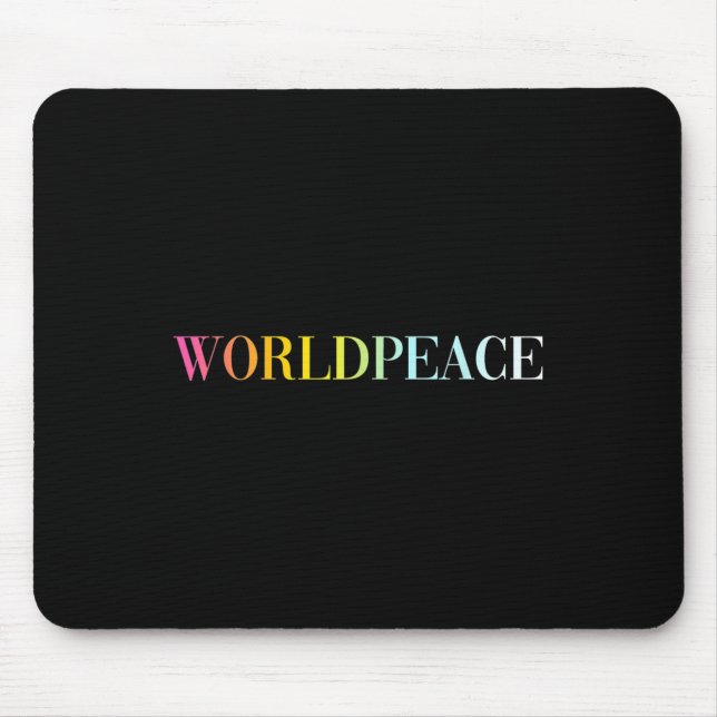 World Peace (colorful Text)  Mouse Pad (Front)