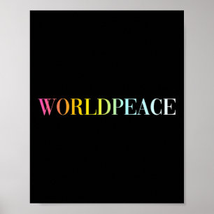 World Peace (colorful Text) Poster