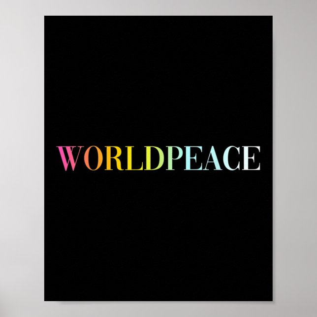 World Peace (colorful Text)  Poster (Front)