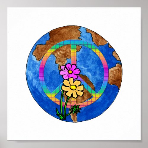 World Peace Colors Poster