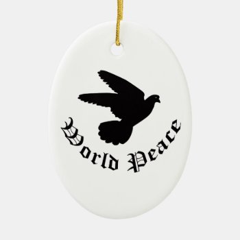 World Peace Day Ceramic Ornament by Motivators at Zazzle