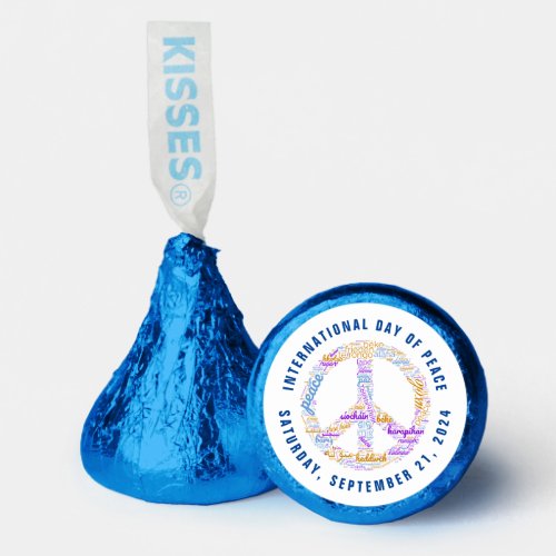 World Peace Day Peace Sign Word Cloud Hersheys Kisses