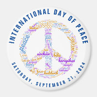 World Peace Day Peace Sign Word Cloud