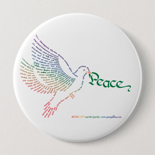 World Peace Dove Button (Front)