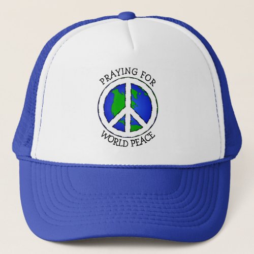 World Peace Earth and Peace Sign Hat