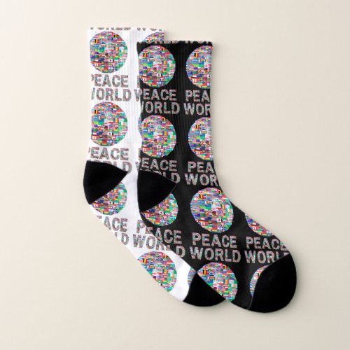 World Peace Flag Collection Duo All_Over_Print Socks