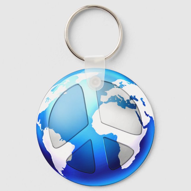 WORLD PEACE GLOBE KEYCHAIN (Front)