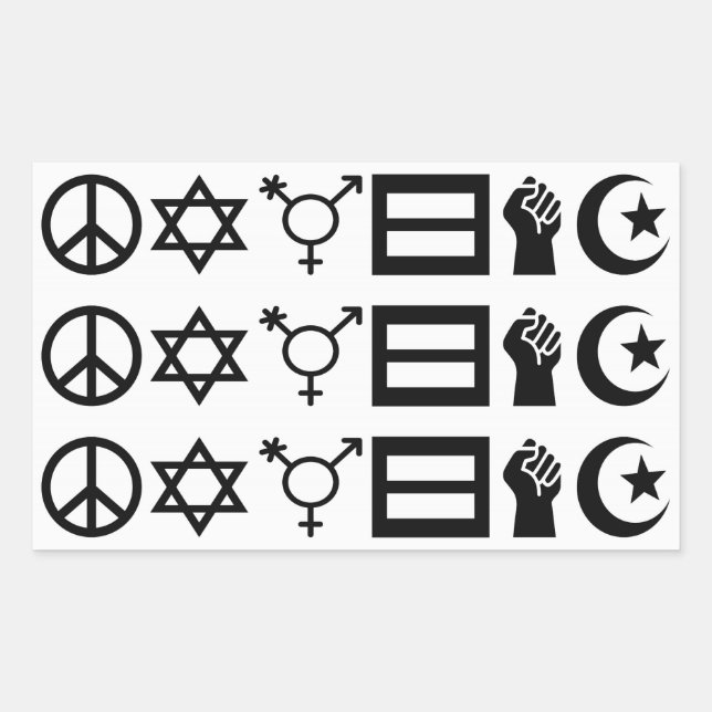 World Peace & Human rights Square Sticker (Front)