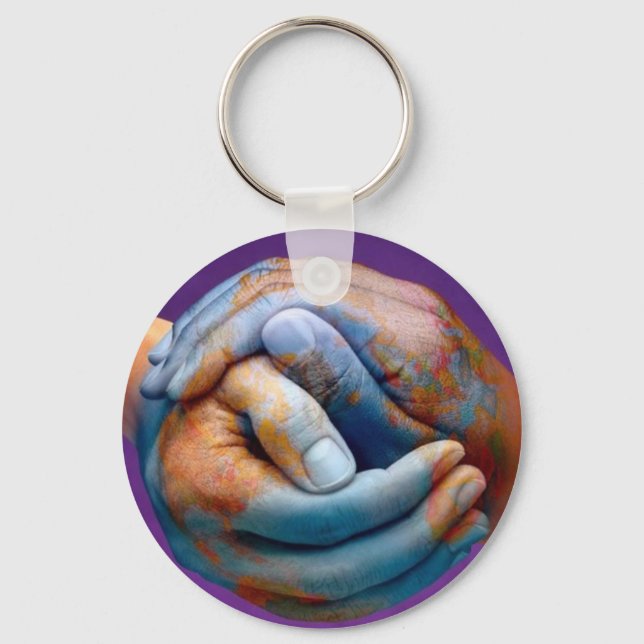 World Peace in My Hands Keychain (Front)