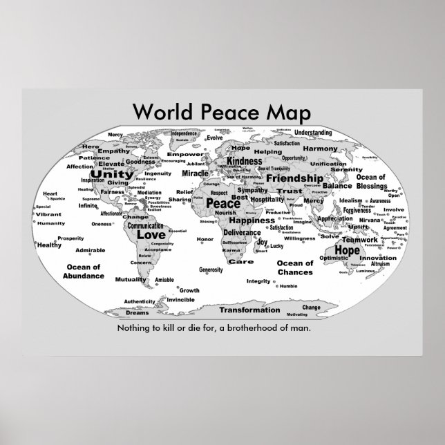 World Peace Map - Nothing to Die For Poster (Front)