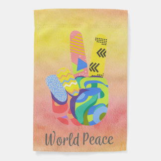 World Peace mini garden flag